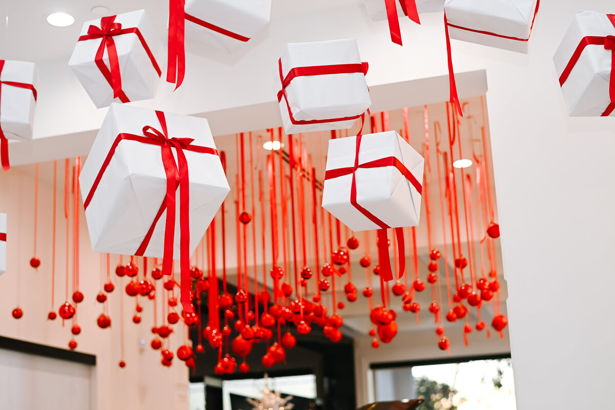 Luxury holiday decor installation by The Works Collective | immersive seasonal event design for a private residence.
