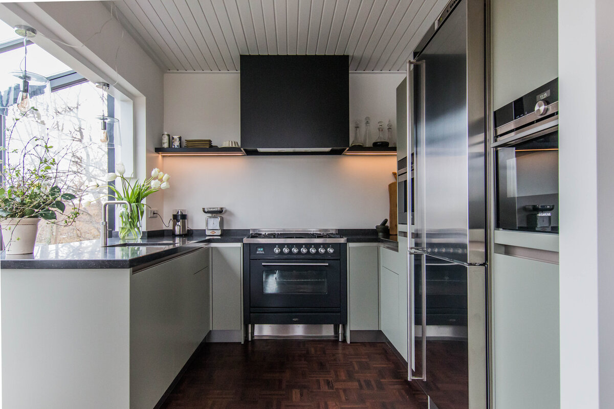 Keuken en interieur groene keuken graniet blad (5)