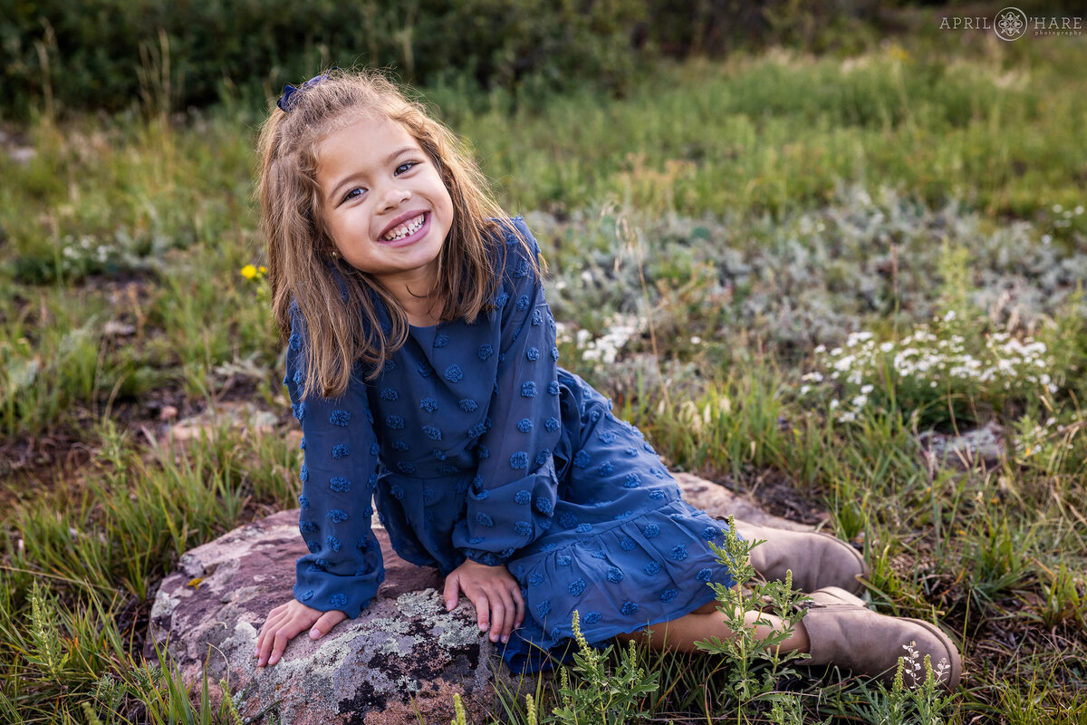 Girl at Her Family Photography Session in Boulder Colorado