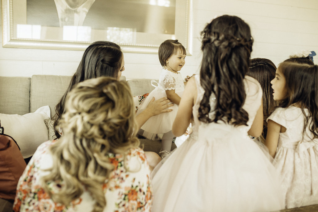 Wedding Photograph Of Children and a Smiling Toddler Los Angeles