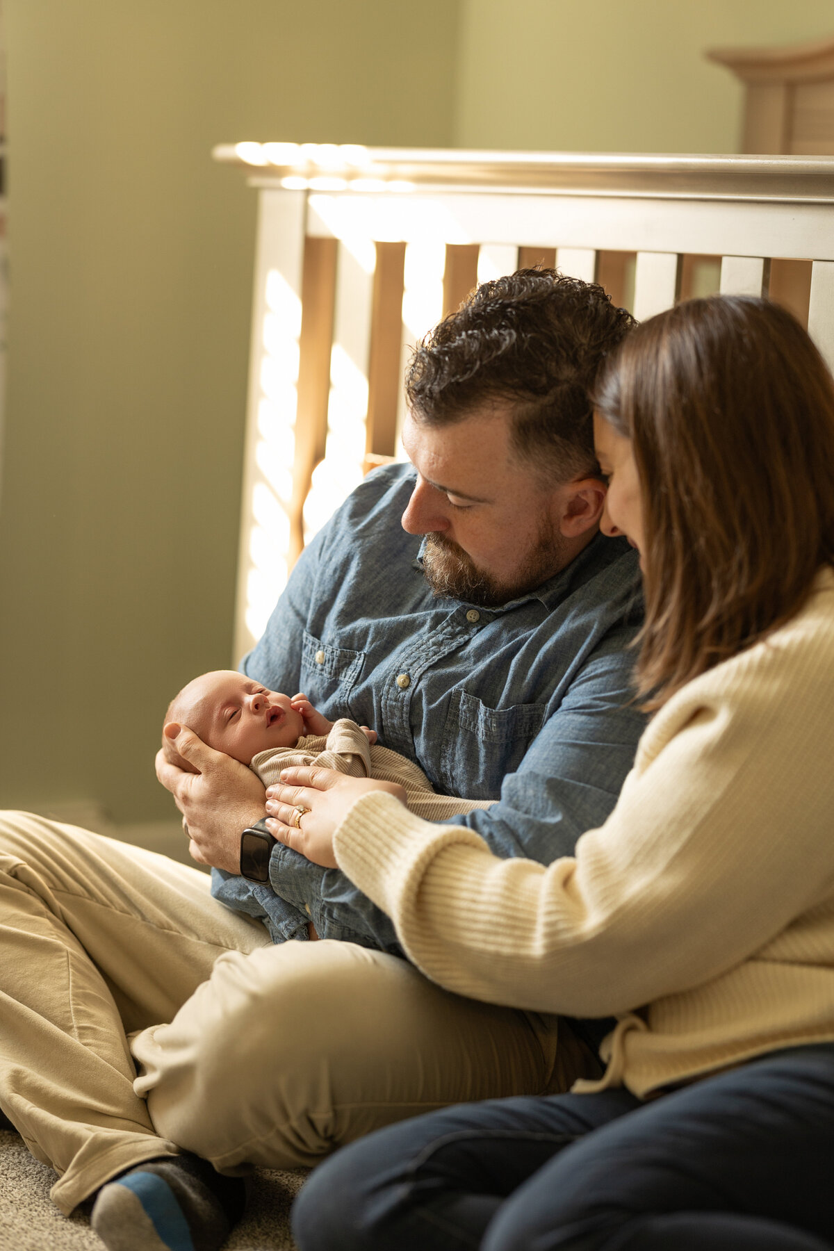 In-home newborn photography session by Claire Katan Creative.