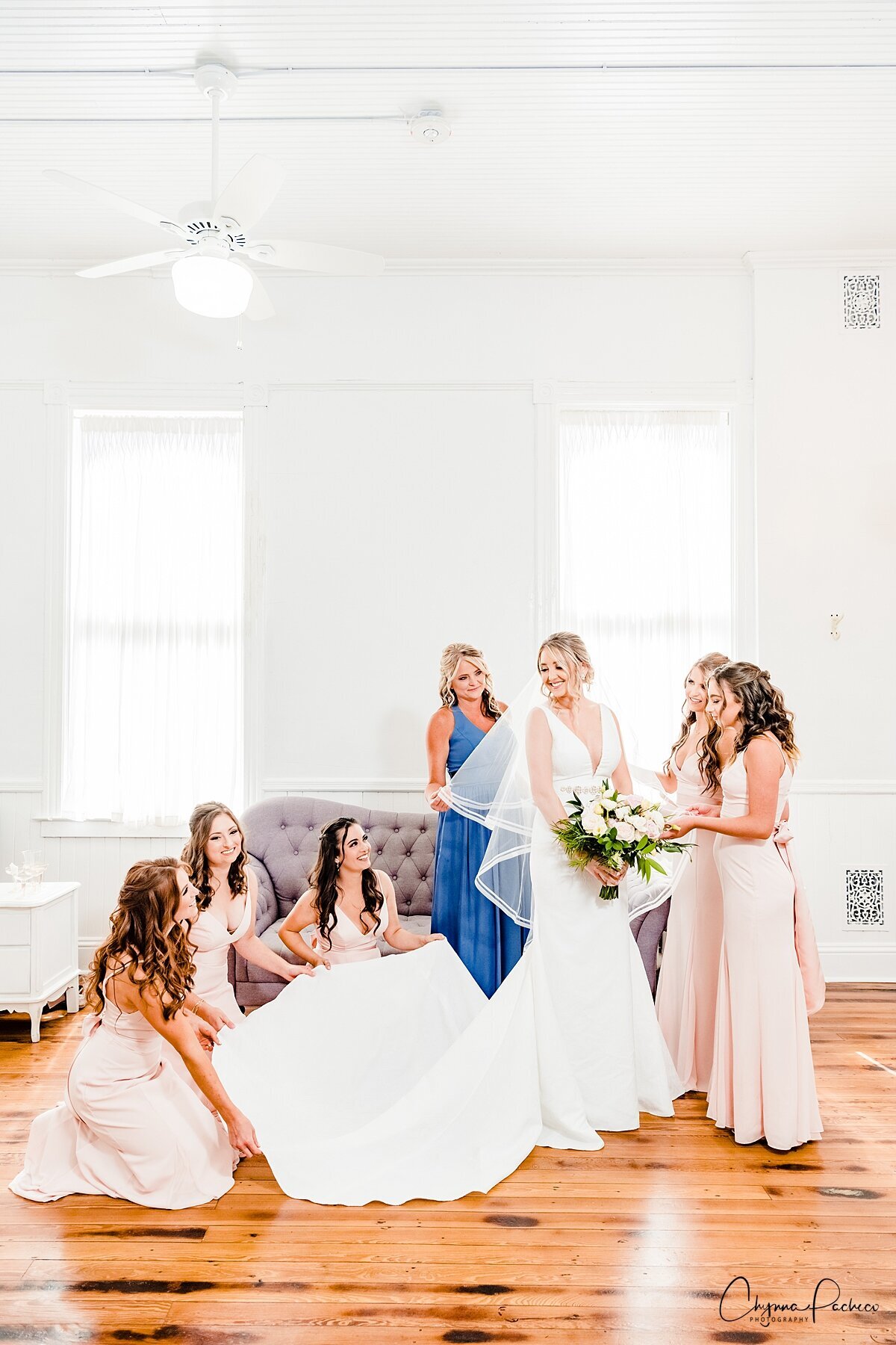 Bride and Bridesmaid attire | Orlando Wedding Photographer