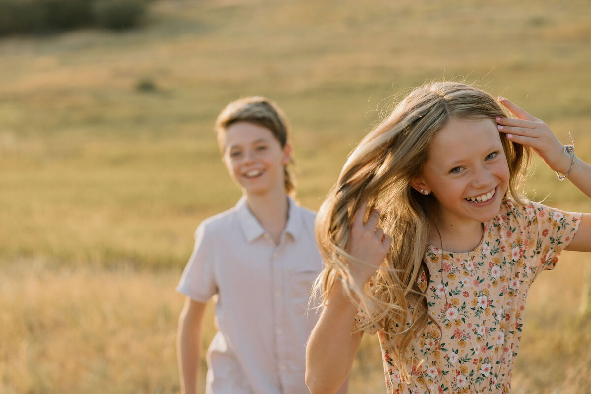 Kids playing photoshoot in Denver Colorado