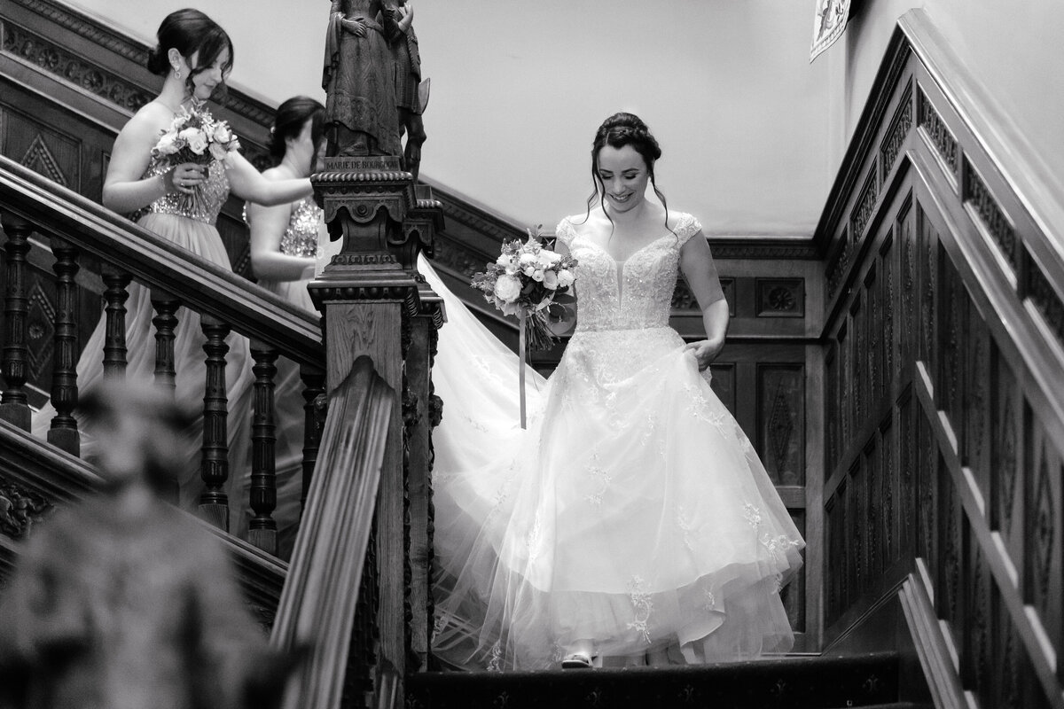 Bride-Walking-Down-Stairs