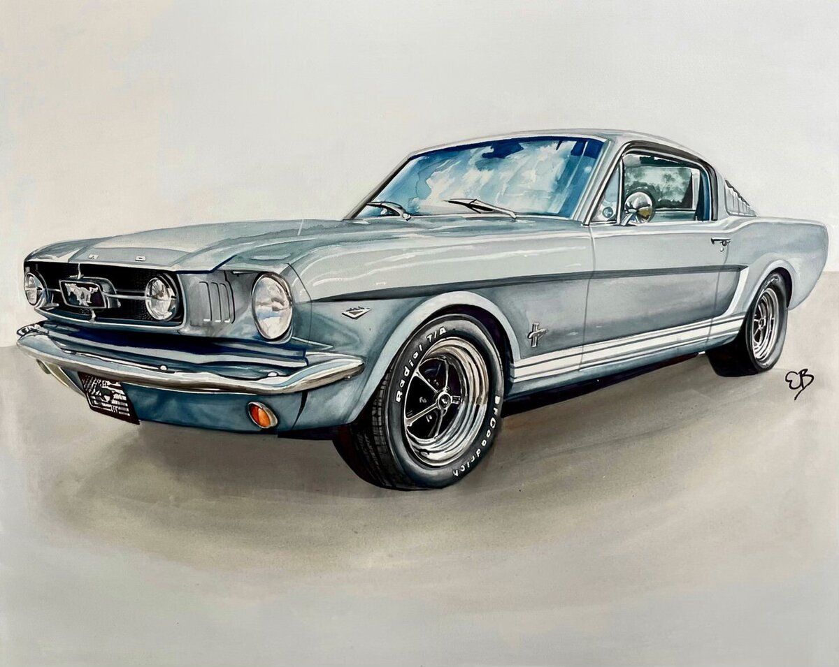 Automotive Art #3 - Vintage Mustang