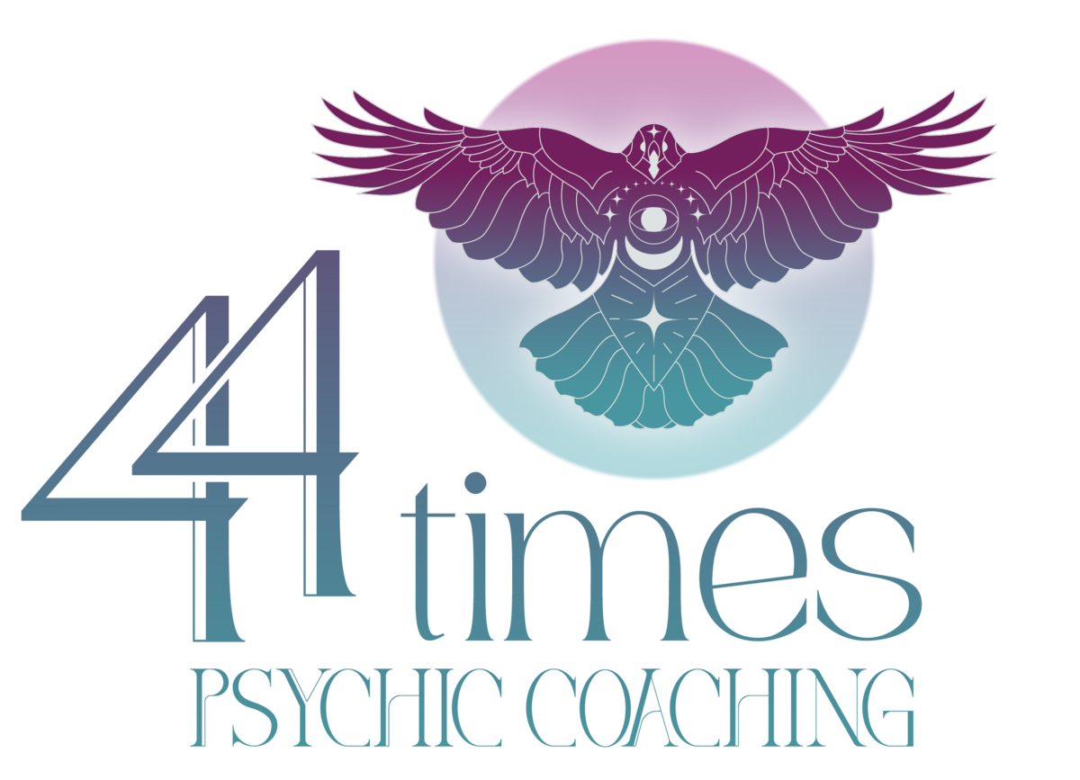 44 times psychic coasching logo - moon stars raven psychic medium sedona arizona
