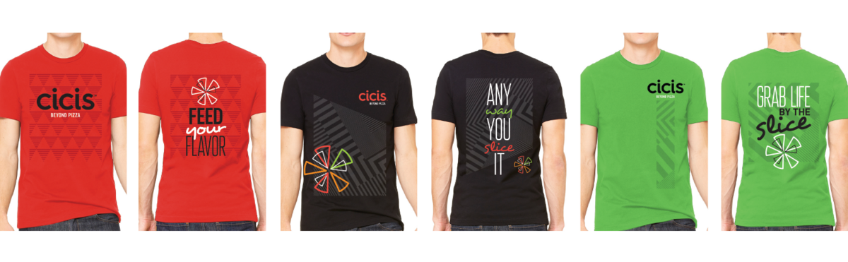 Cicis Pizza | Restaurant | Uniforms | Graphic Designer | Van Curen Creative