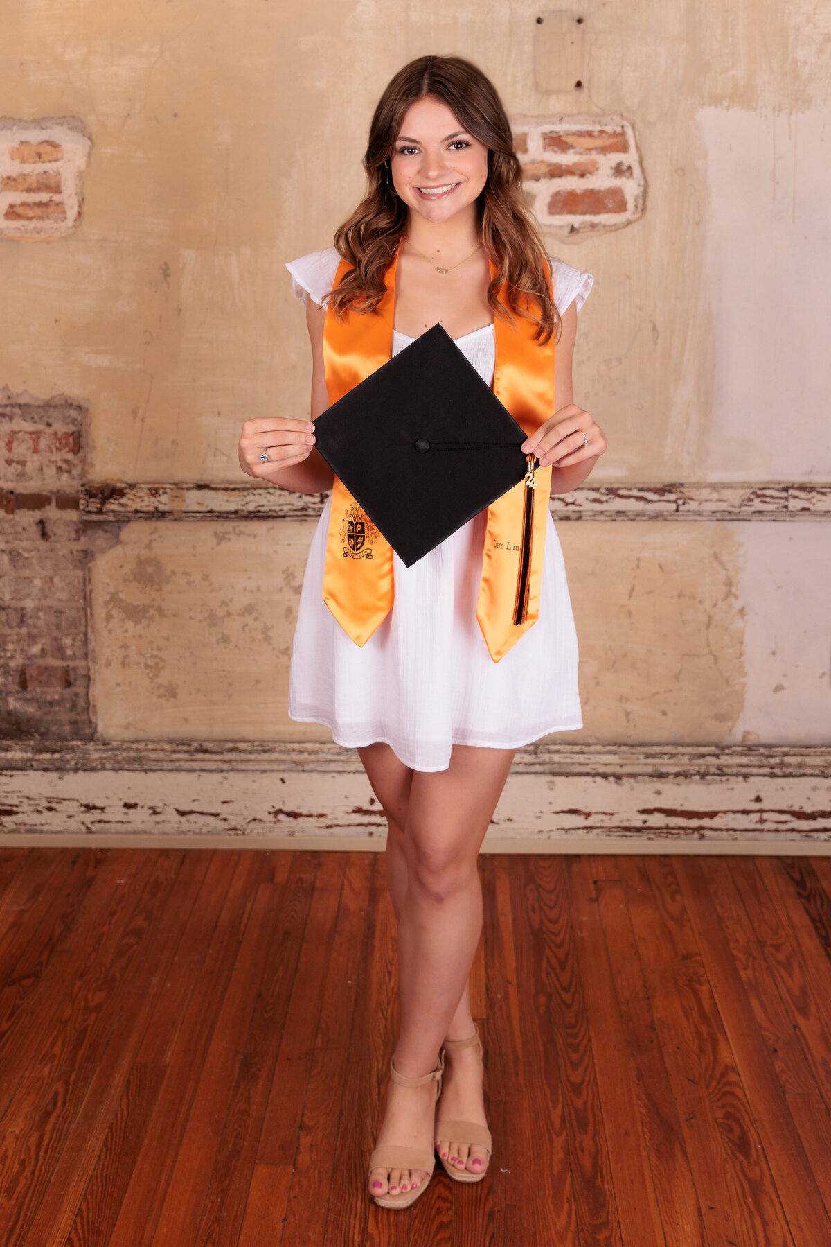Senior Cap and Gown portraits in Fuquay Varina