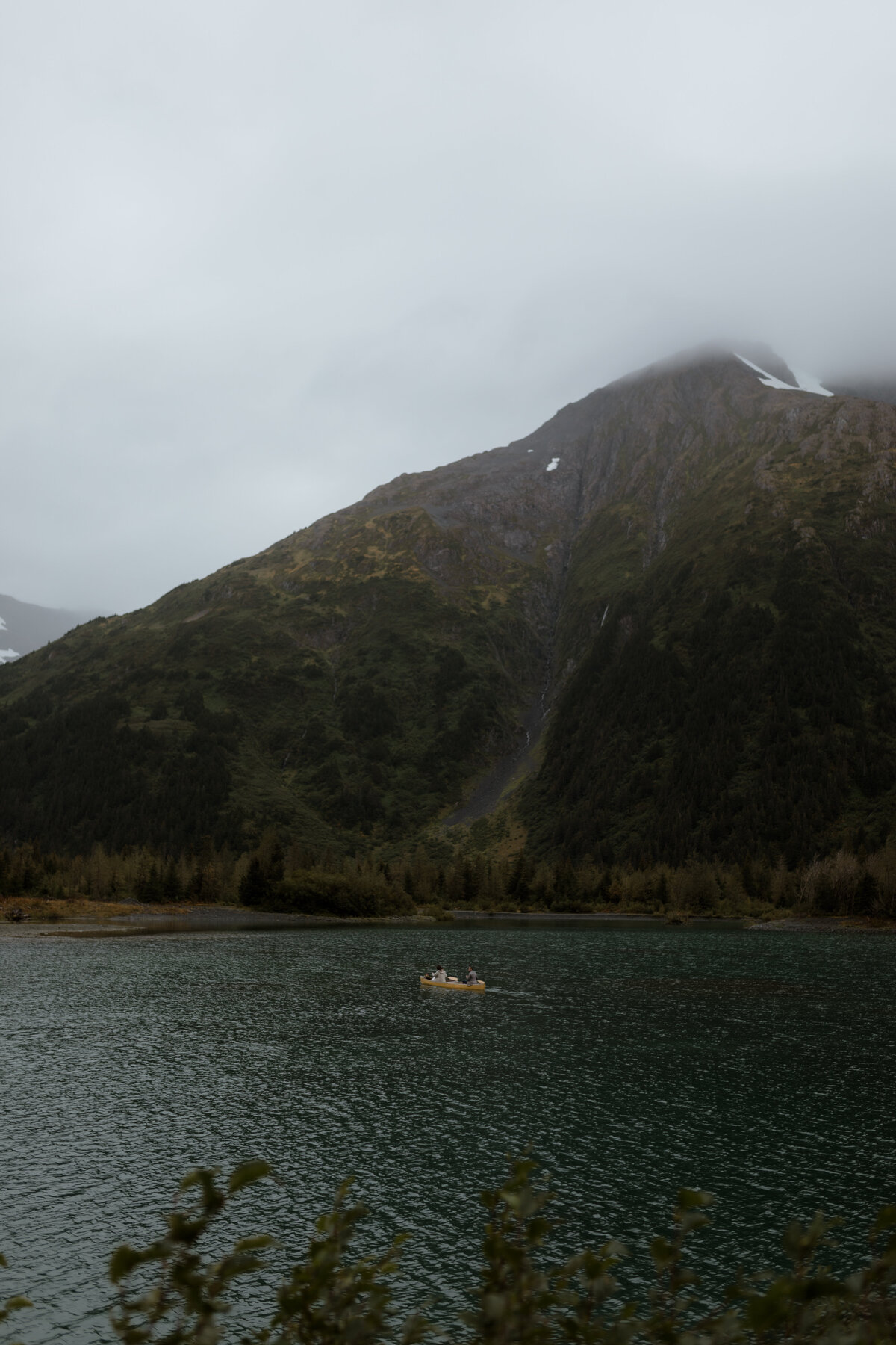 Couple canoeing