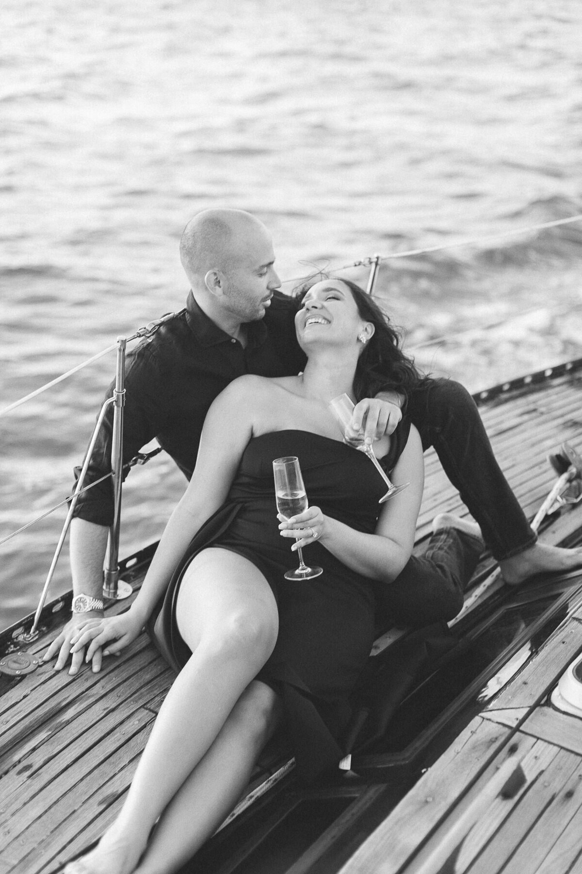 sailboat engagement photography coconut grove miami florida