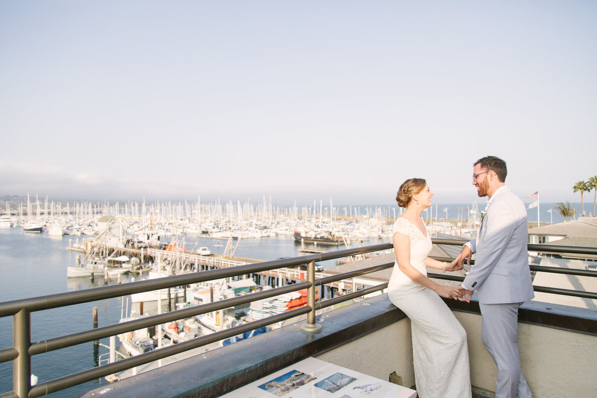 Overlooking Santa Barbara Harbor at Maritime Museum Wedding