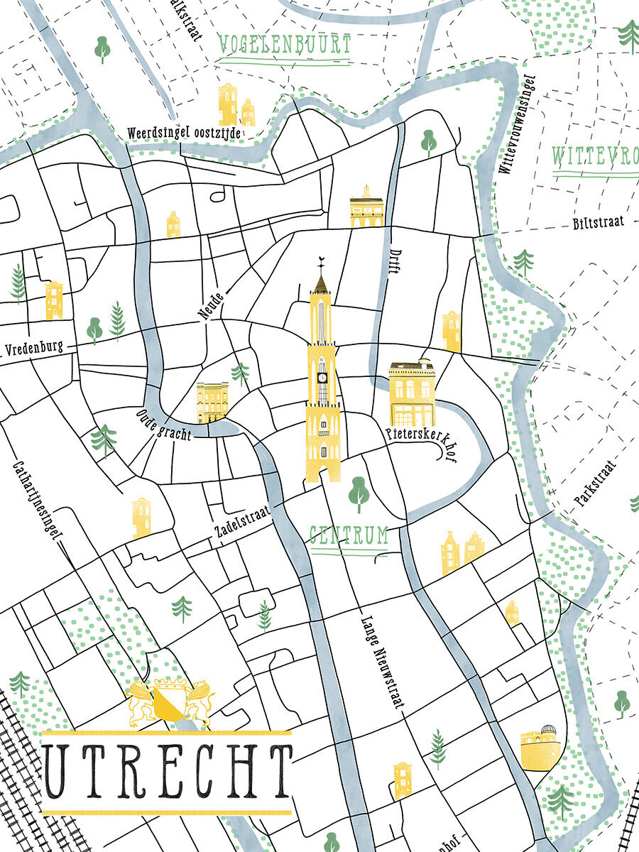 AVT Kliniek - plattegrond - illustratieve huisstijl - cracco illustration