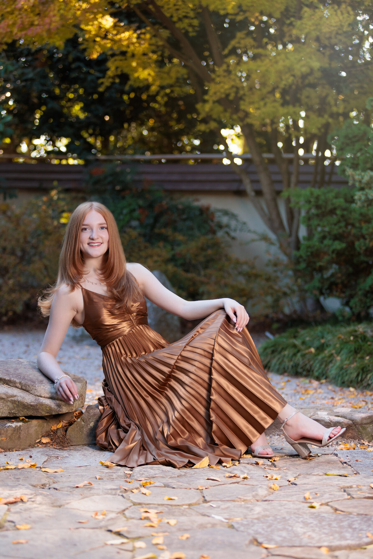 Holly Springs Senior Pictures in the garden