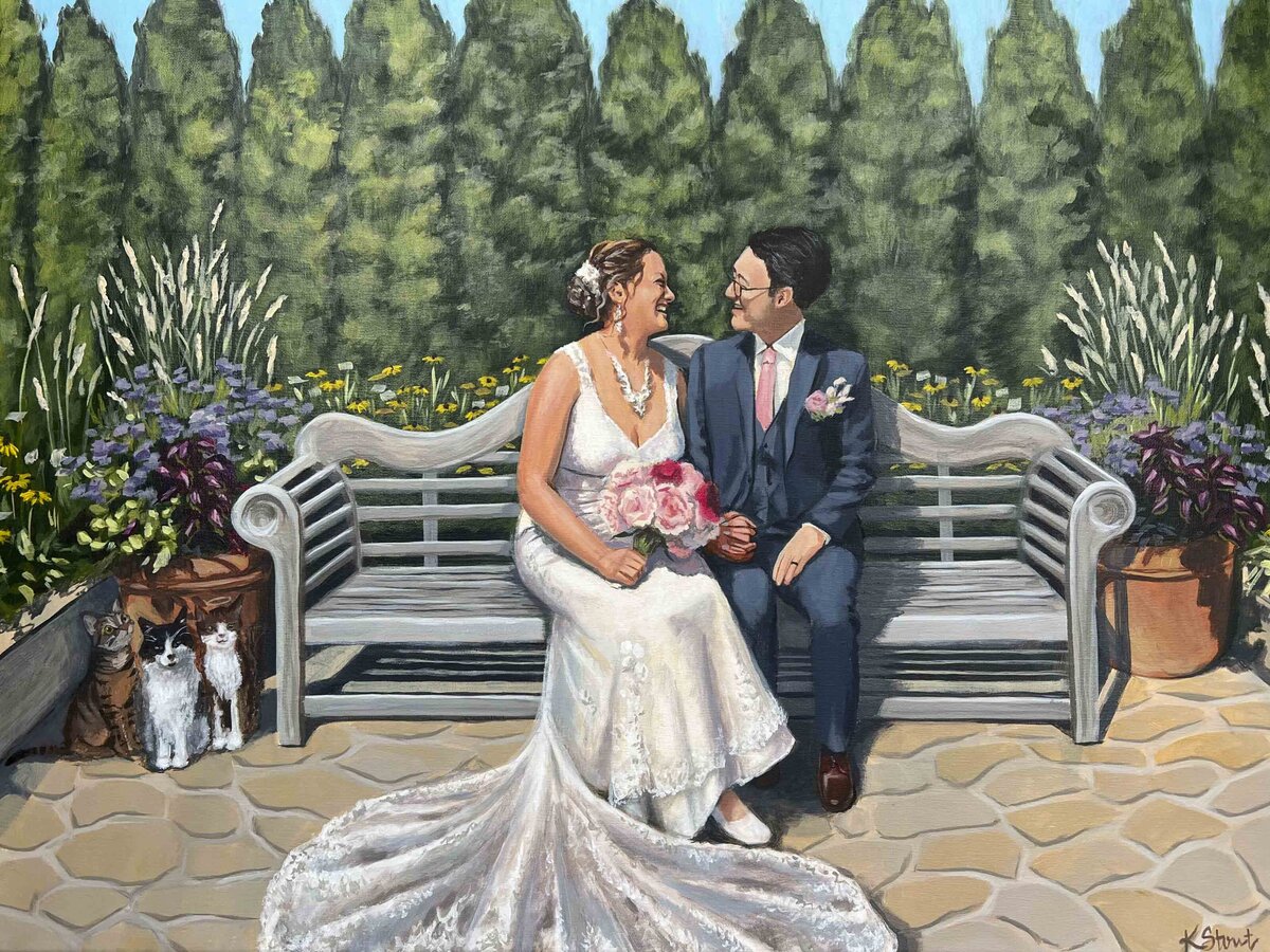 Minnesota live wedding painting