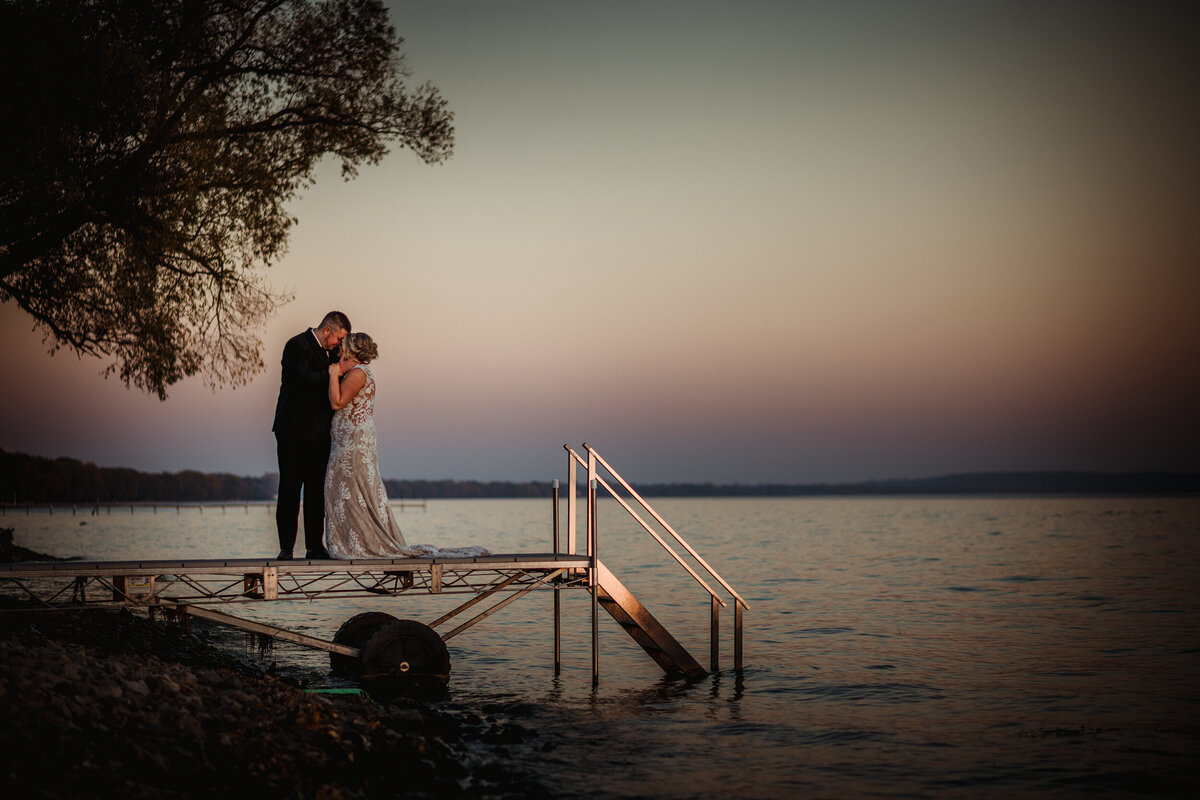 Beach Sunset Wedding Photo