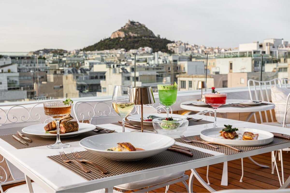 Waterstone - NEW Hotel - Athens - Luxury Boutique Hotel - NEW Hotel Art Lounge Lycabettus view