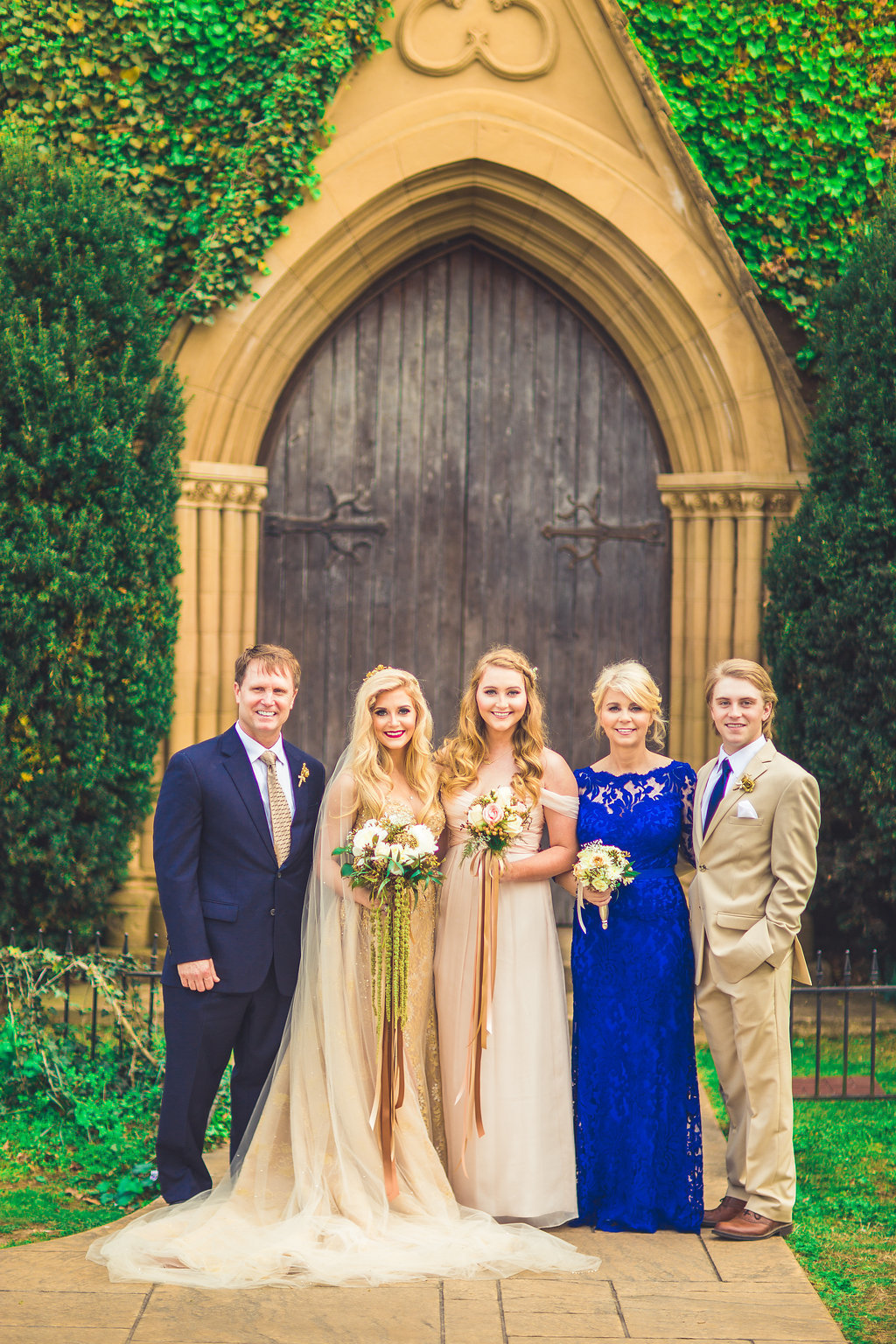Wedding Photograph Of Bride and Family of the Bride in Suit and Dress Los Angeles