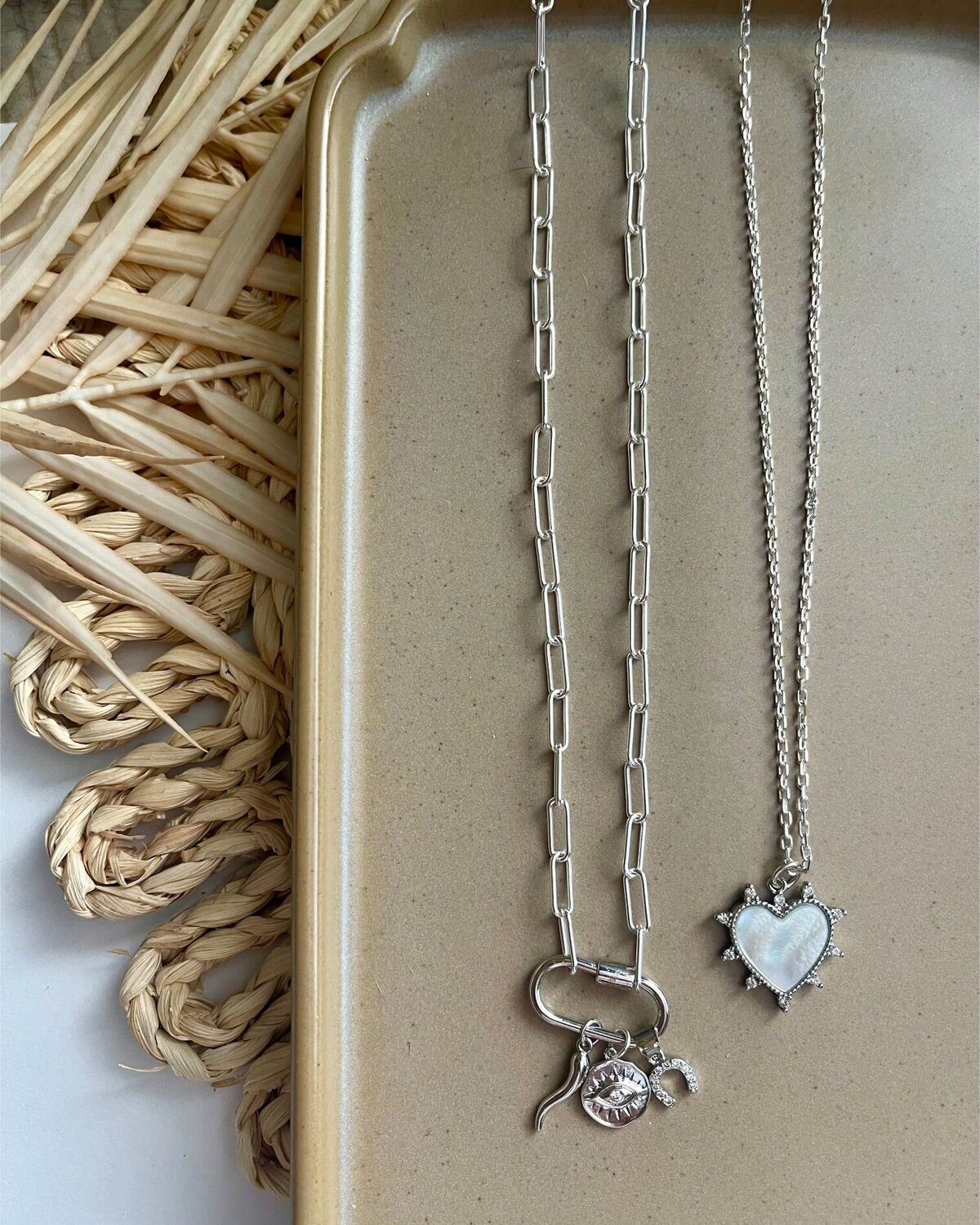 The Project Sterling Silver Heart Charm Necklaces