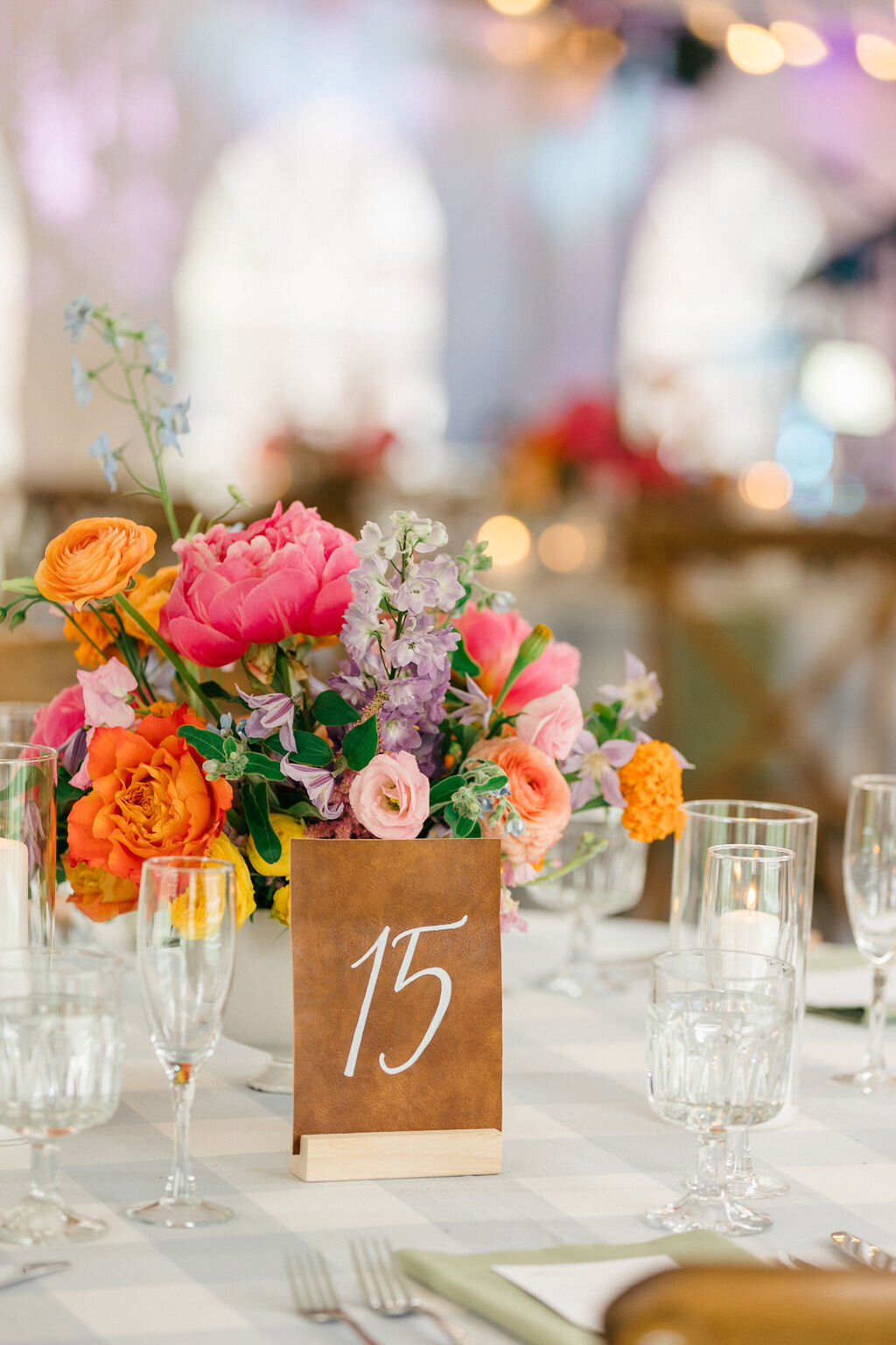 leather table numbers