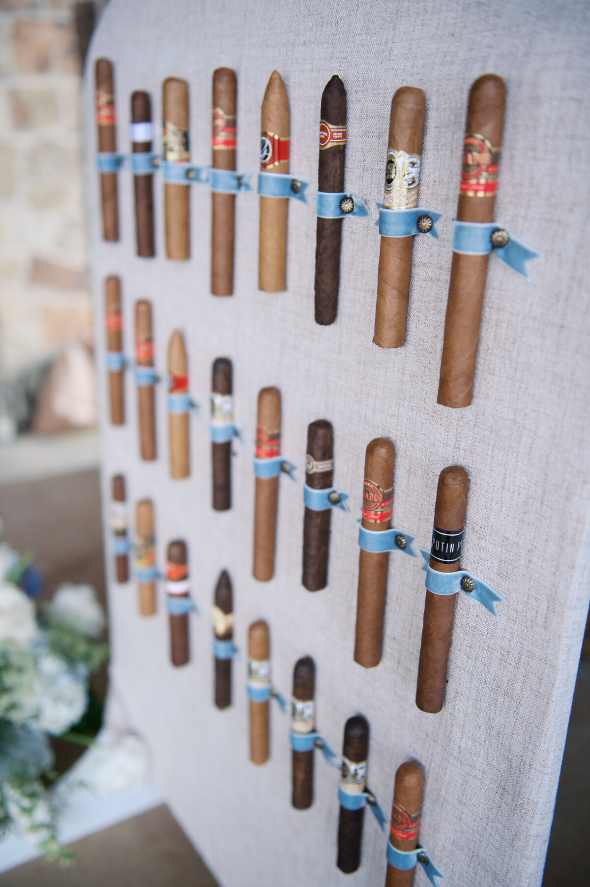 cigar bar display at chateau de lis in oregon city