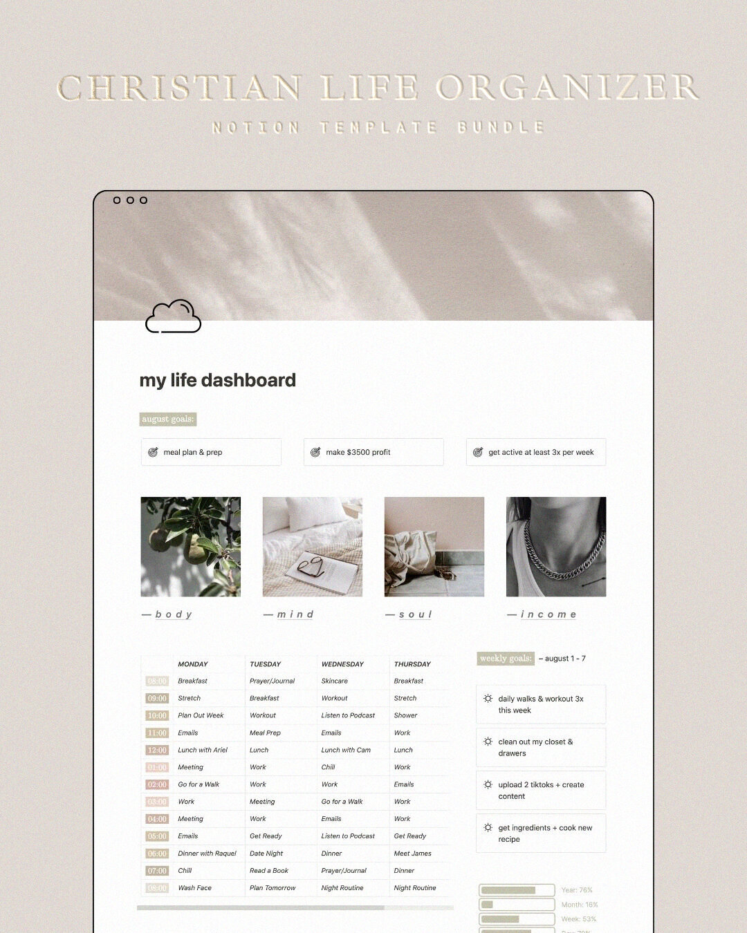 Christian life organizer copy