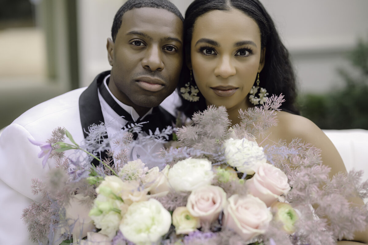 african-american-couple-posing-on-their-wedding-day