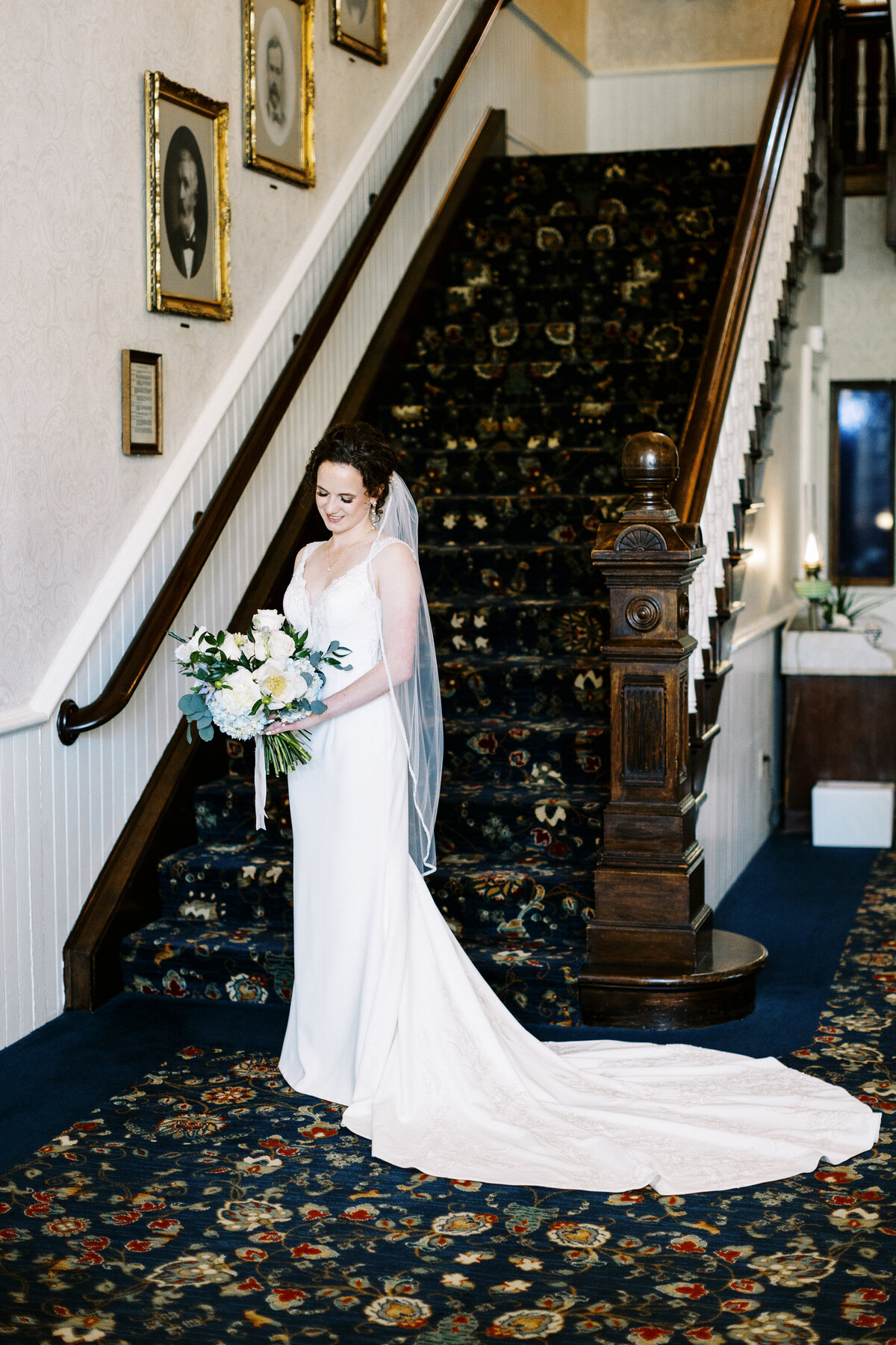 bride with her flowers