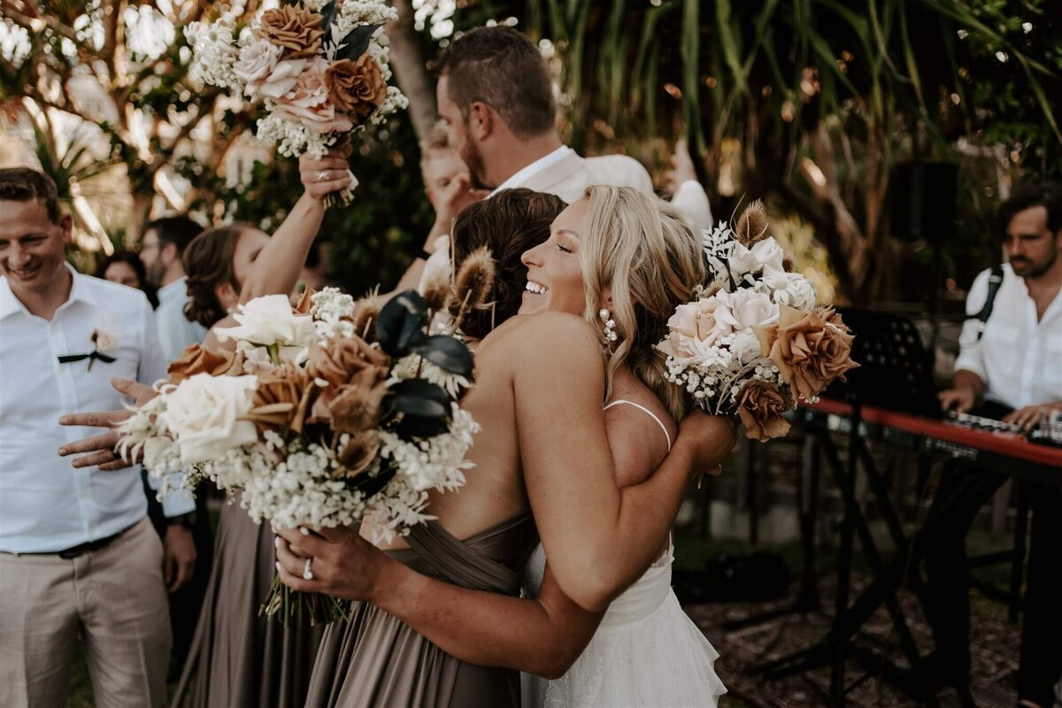 Modern boho bouquets Sunshine Coast wedding florist