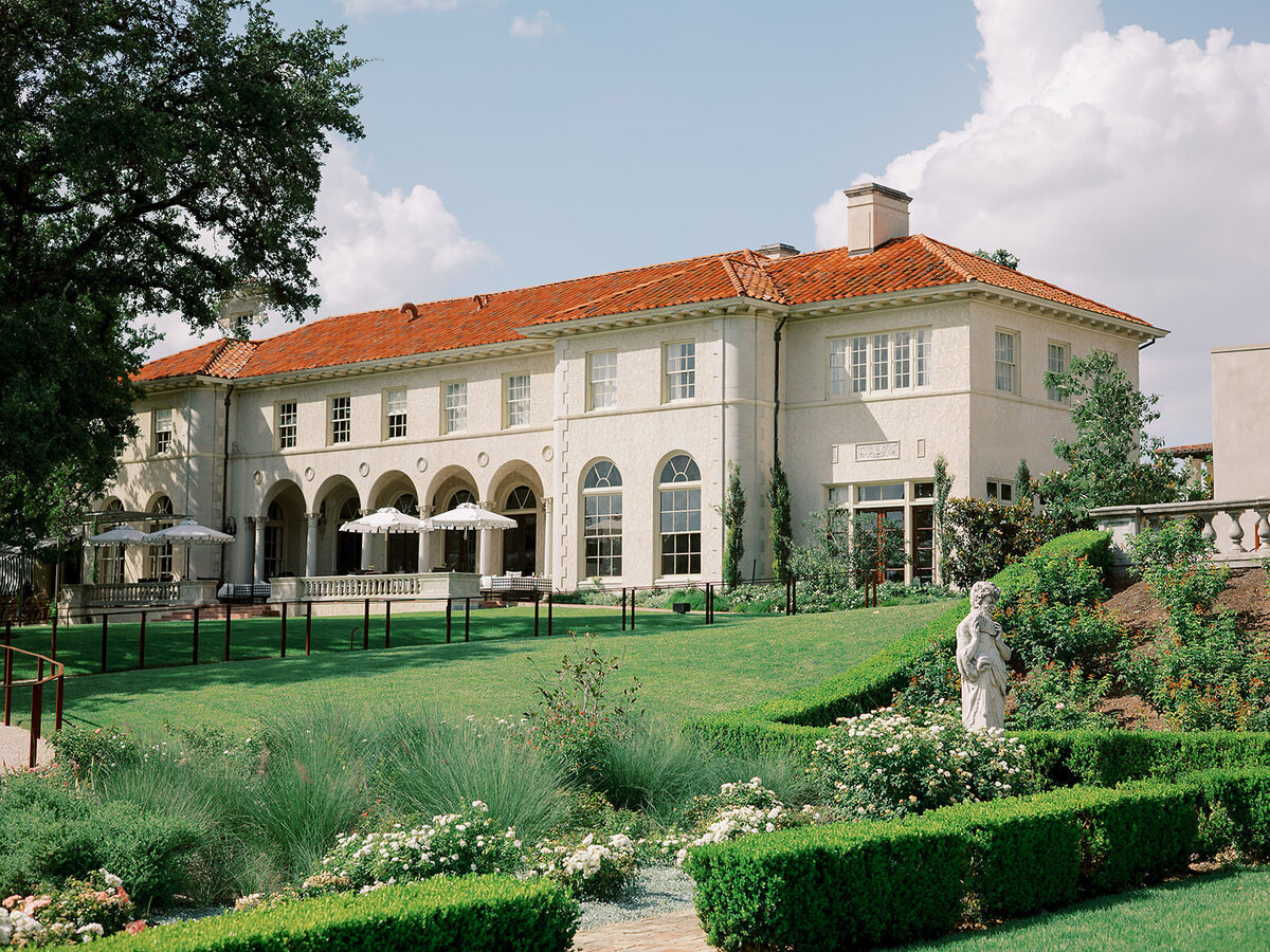 A painterly photo of The Commodore Perry Estate in Austin, Texas