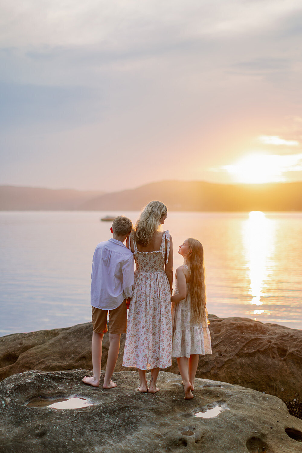 Family photography palm beach sunset