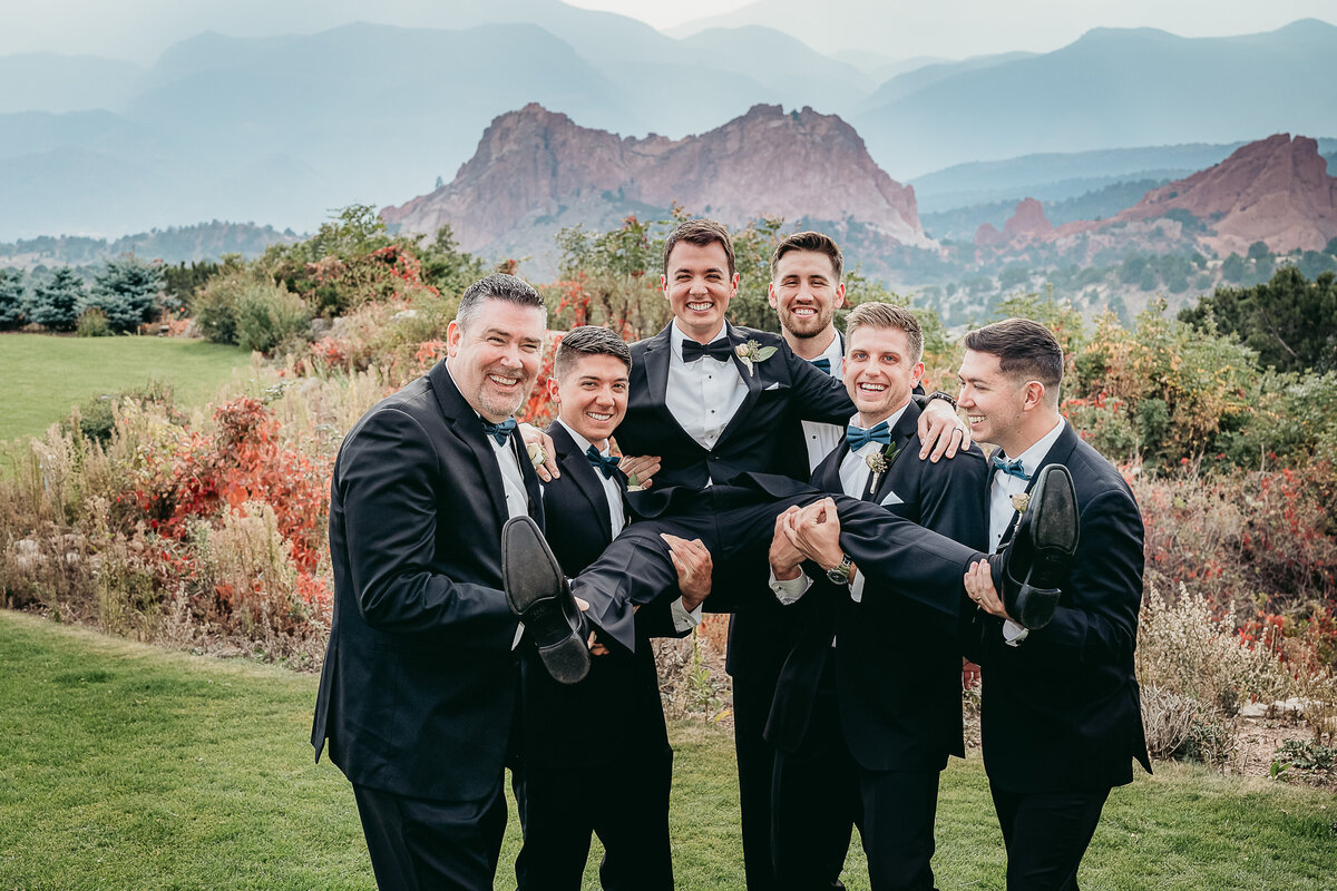 Groomsmen at the Garden of the Gods Club and Resort