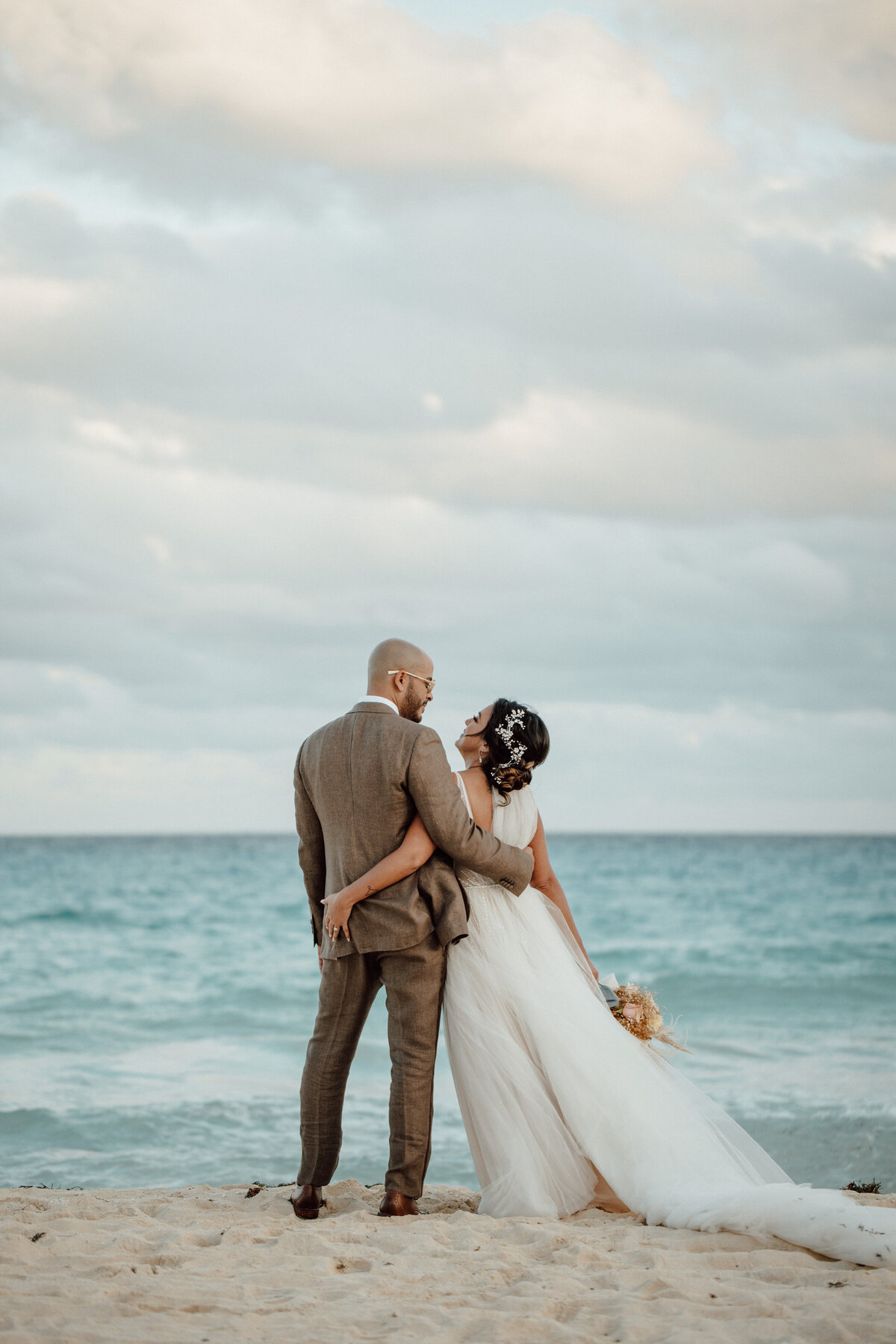 bride and groom at destination wedding