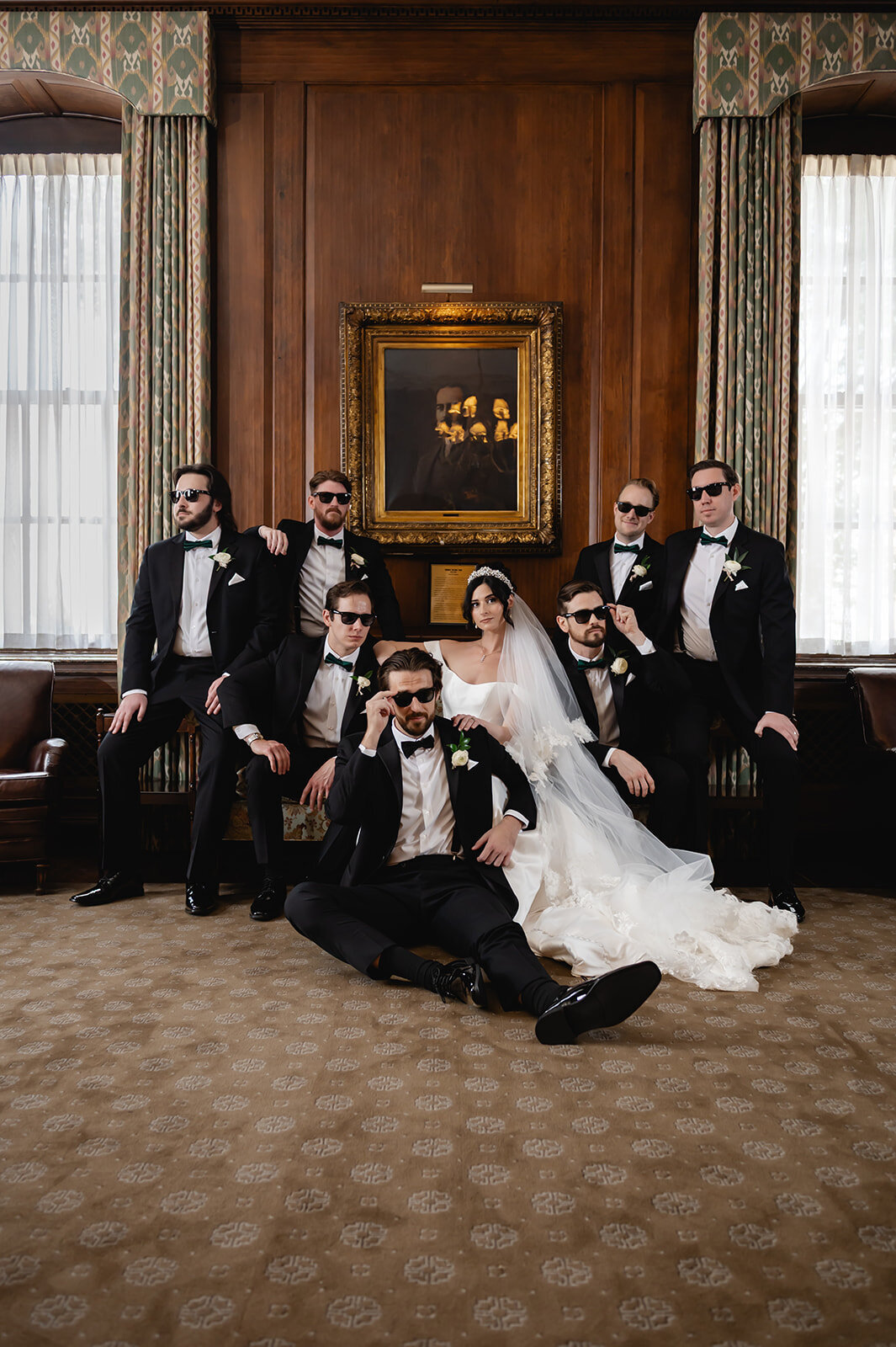 Editorial wedding party Pendennis Club-6