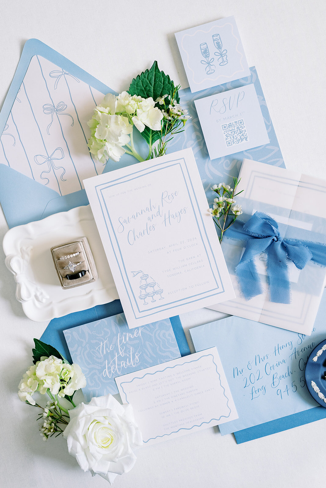 blue-invite-suite-flatlay-with-ring-box