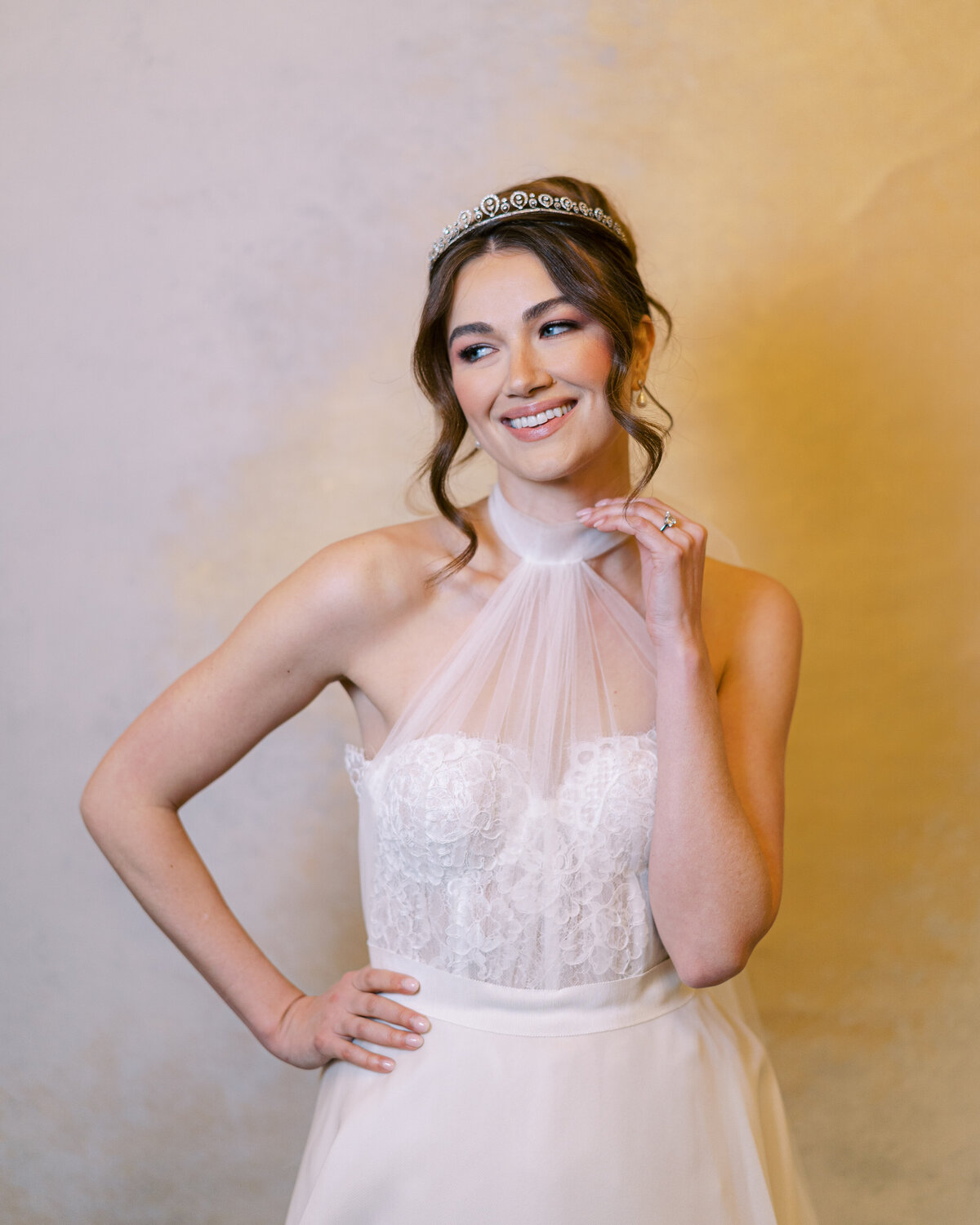 Bride in wedding portrait studio wedding photobooth