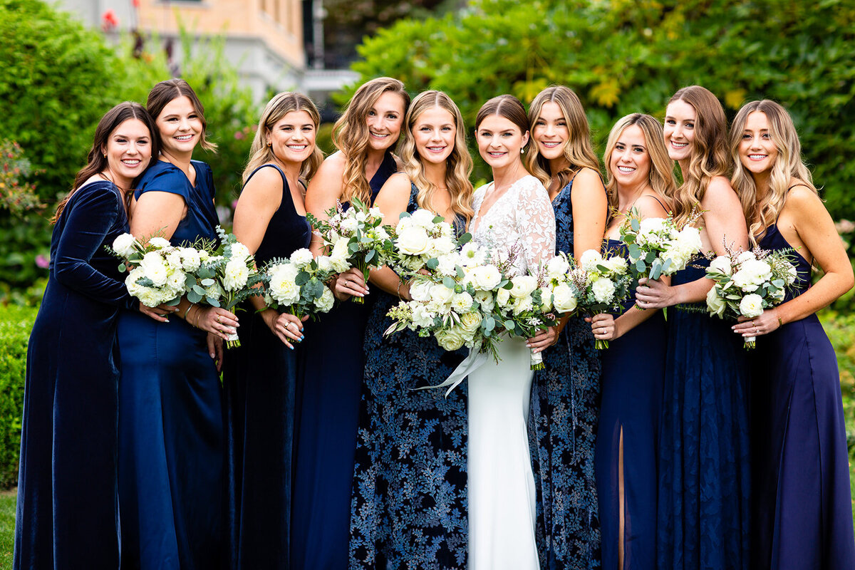 Bride and her Bridesmaids at Roche Harbor Resort San Juan Island