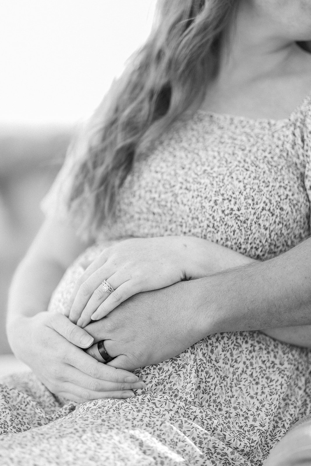 Romantic maternity photos in North Carolina mountains