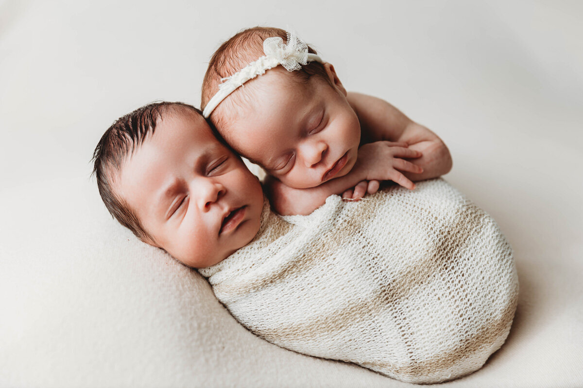 Newborn studio Twins Bay area Photograper - Baby Devon and Madison--4 copy