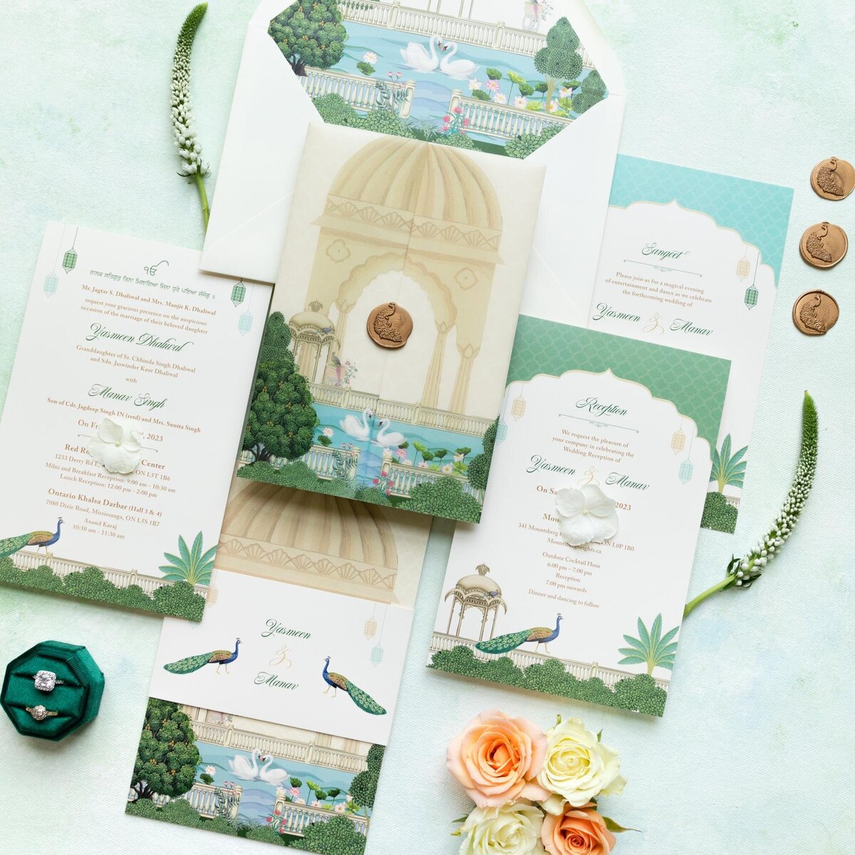 Mughal Garden Inspired Invite Suite Y+M 6