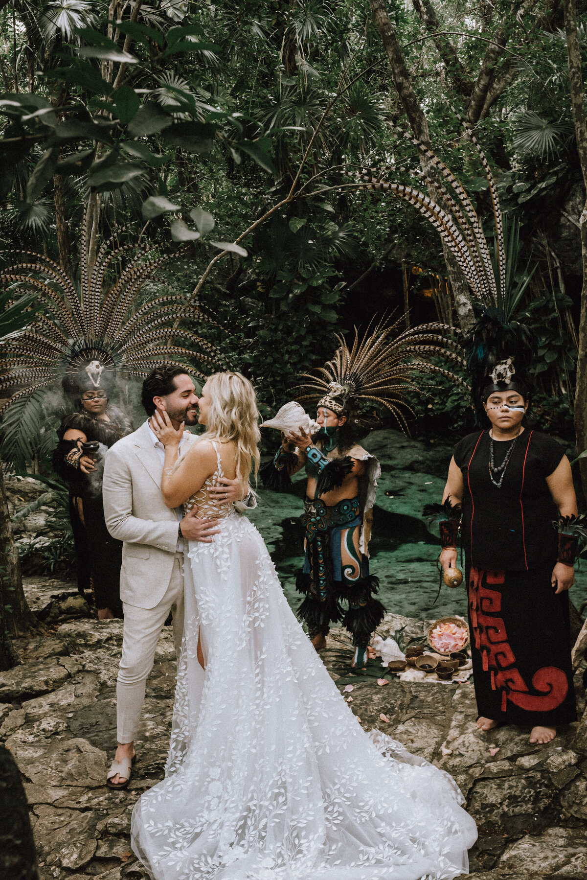 Mayan Wedding Ceremony at a Cenote in Tulum