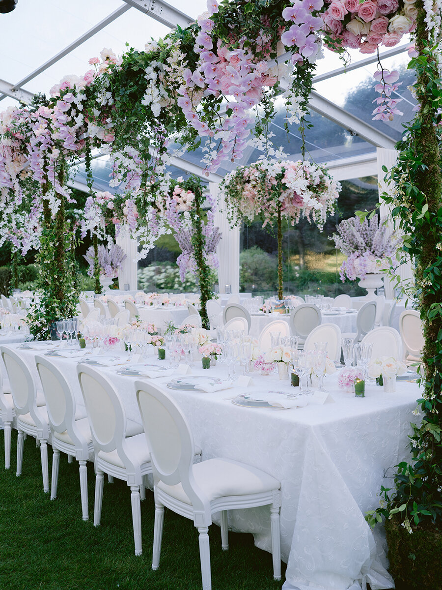 Musee Rodin Wedding by Alejandra Poupel Events dinner tables