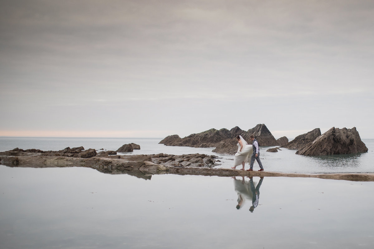 Tunnels Beaches tidal pools wedding photo