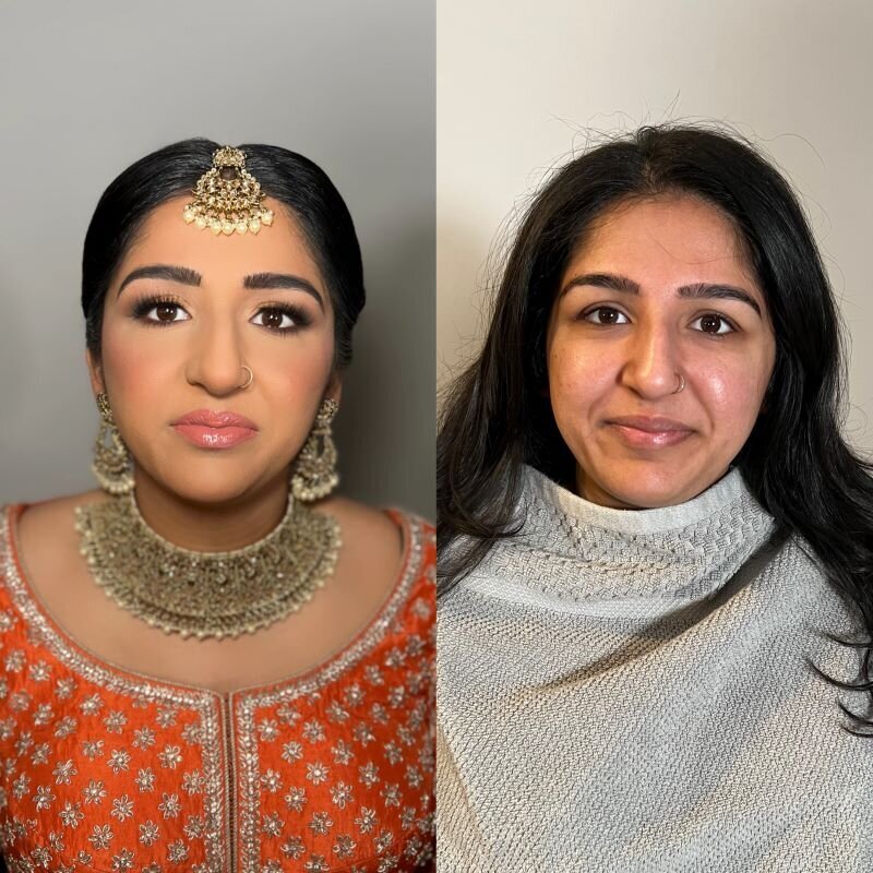Captivating before and after in Ottawa, a testament to transformative makeup skills.