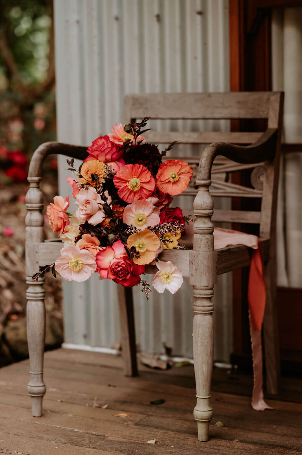 Bright seasonal wedding bouquet Sunshine Coast