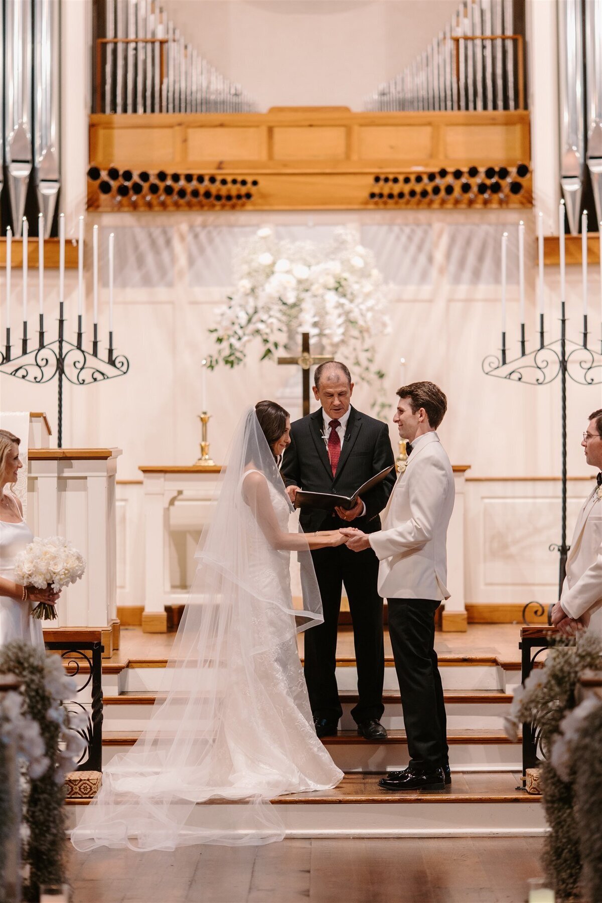 indoor wedding chapel ceremony