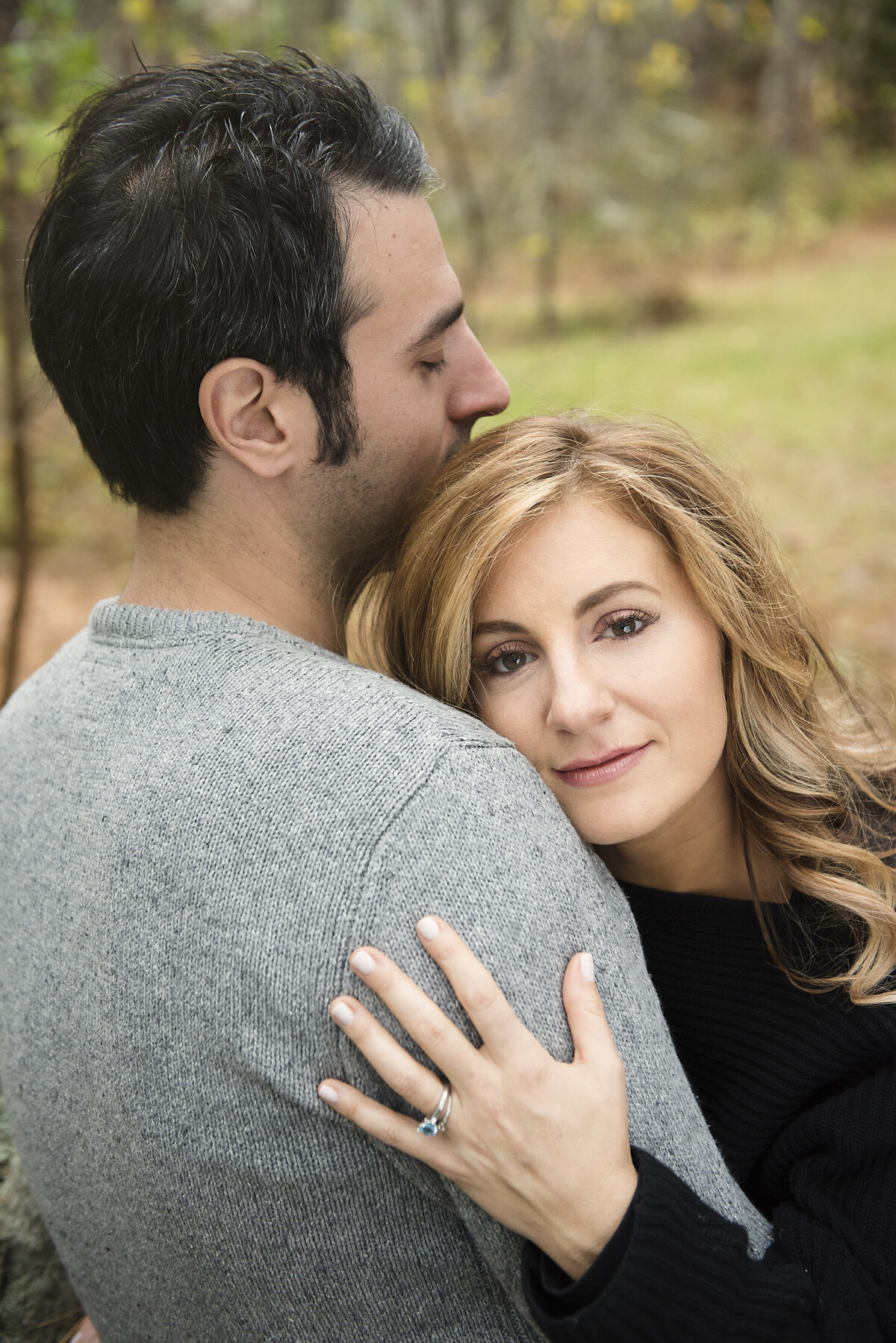 A person hugging their partner