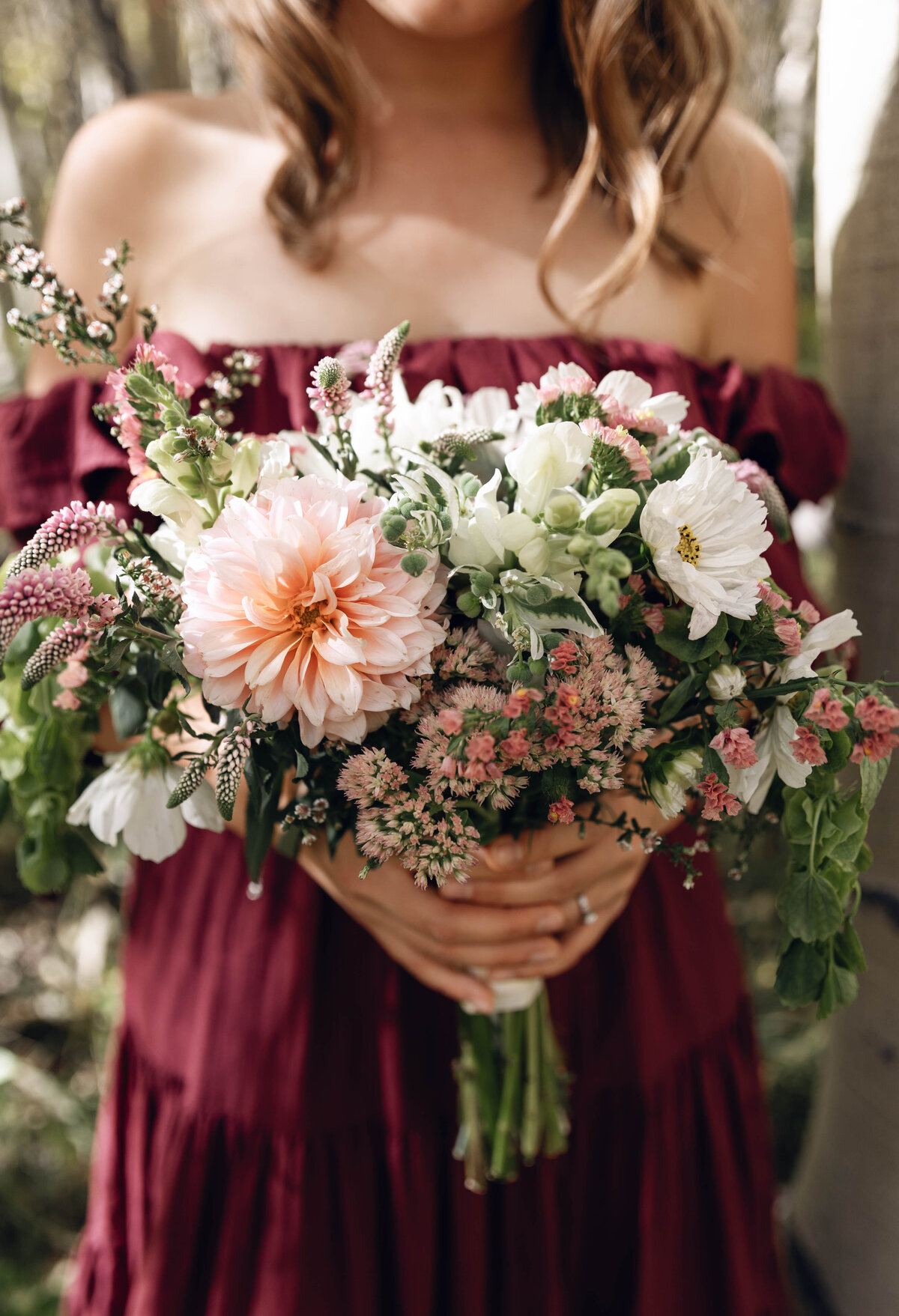 bridal bouquet for an elopement in aspen, co