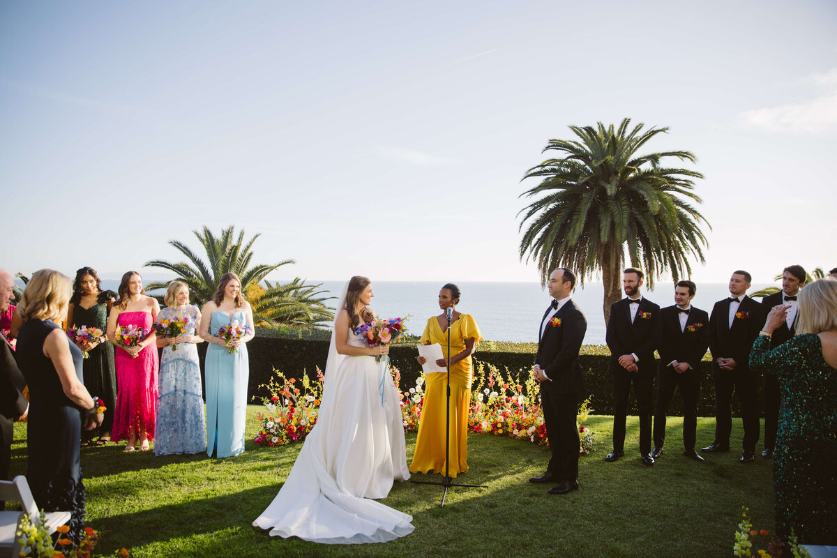 Santa Monica wedding ceremony at Bel Air Bay Club