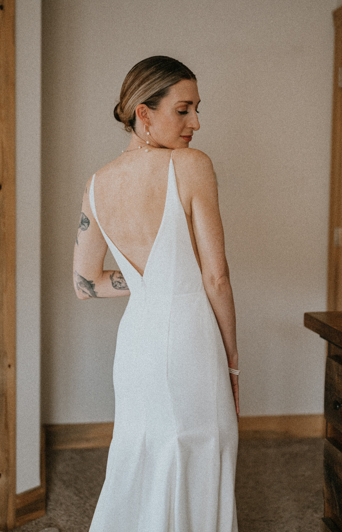 Wedding dress bridal and spa nontraditional, veil, destination, elopement in Wyoming near Yellowstone