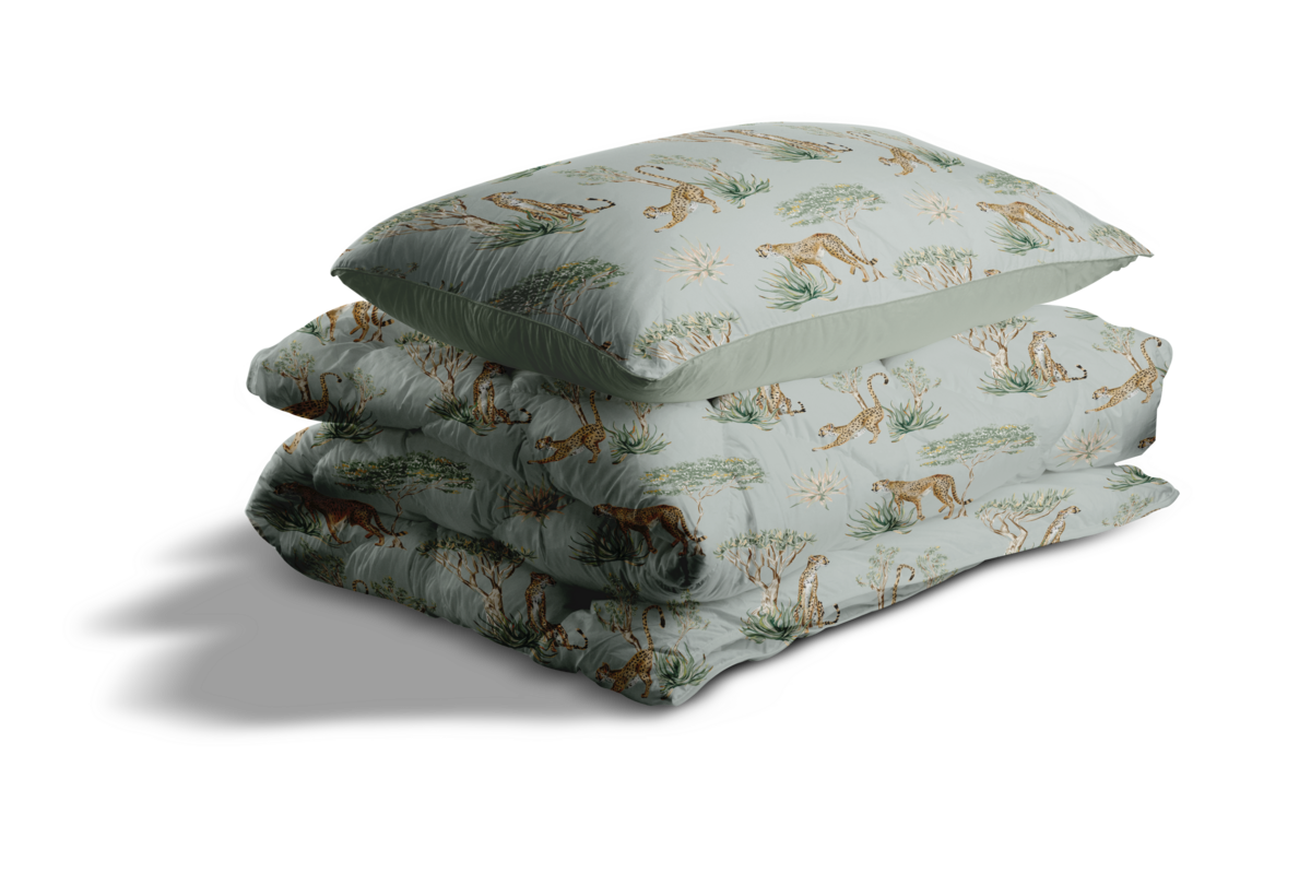 cheetah duvet-&-pillow-case-mockup